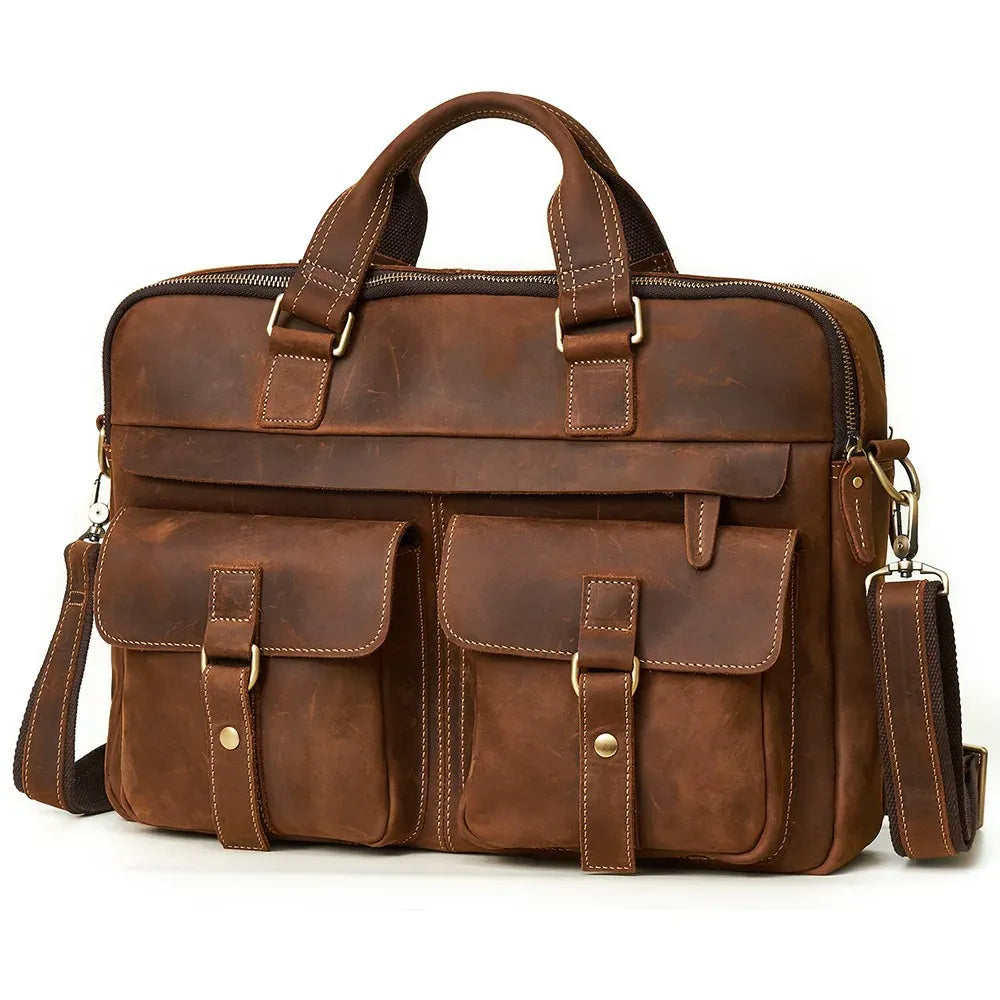 Heritage Full-Grain Leather Briefcase