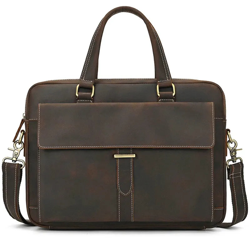 Full-Grain Leather Briefcase — The Harrington Edition