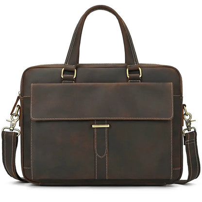 Full-Grain Leather Briefcase — The Harrington Edition