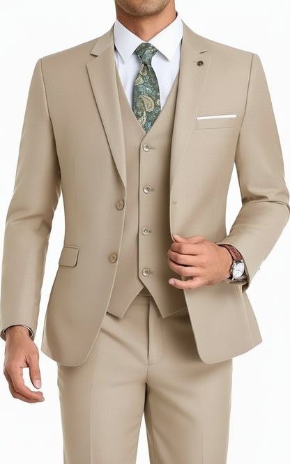 Men’s Refined Three-Piece Suit – Old Money Edition