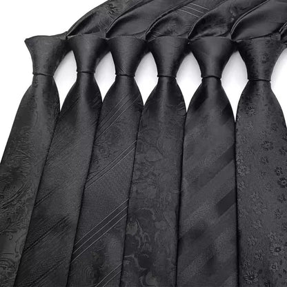 Luxury Black Jacquard Tie Collection