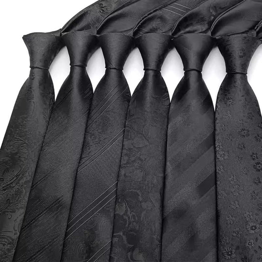 Luxury Black Jacquard Tie Collection