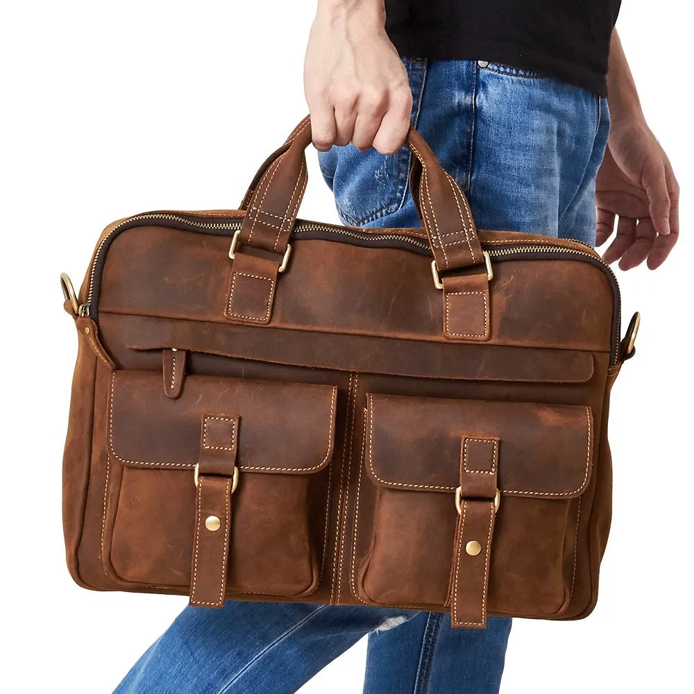 Heritage Full-Grain Leather Briefcase