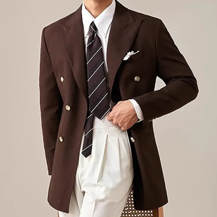 Men’s Double-Breasted Heritage Blazer – Old Money Edition