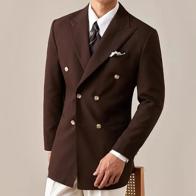 Men’s Double-Breasted Heritage Blazer – Old Money Edition