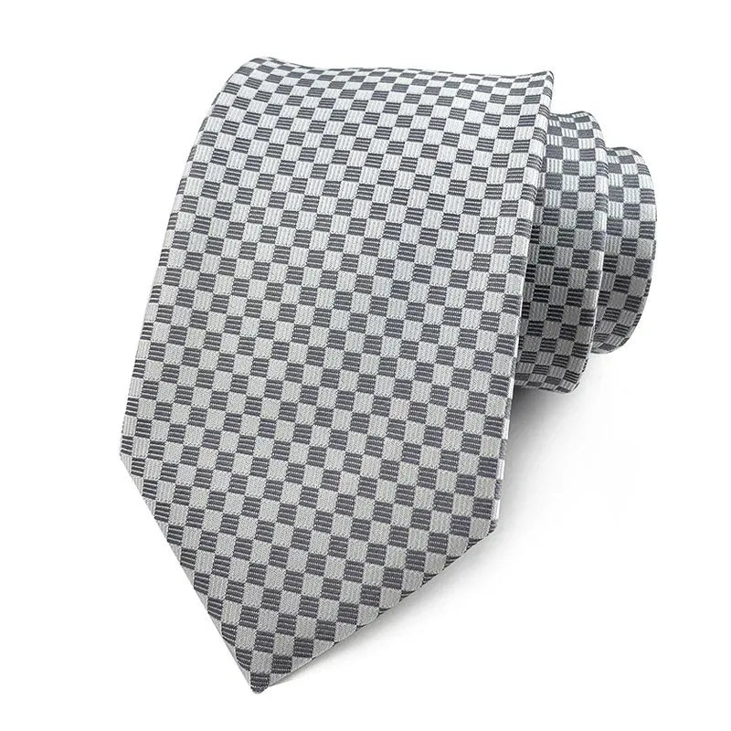 Luxury Silver Jacquard Tie Collection