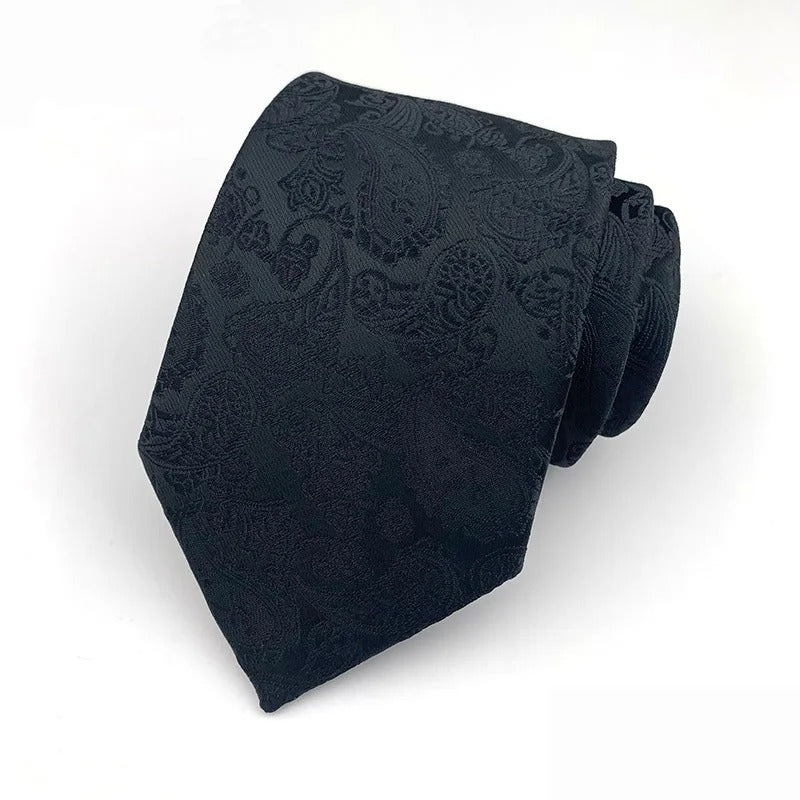 Luxury Black Jacquard Tie Collection